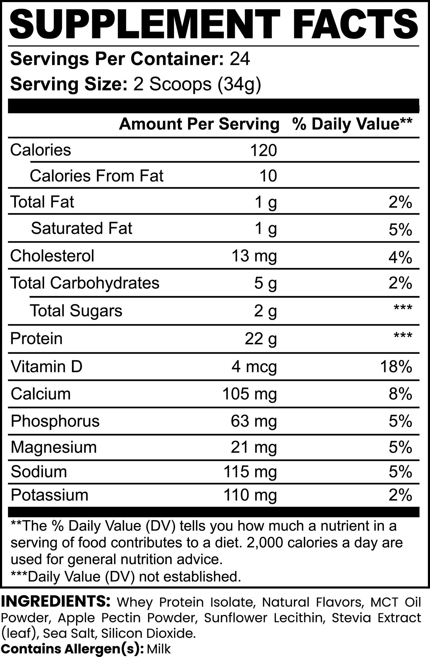 Advanced Whey Protein Isolate (Vanilla)